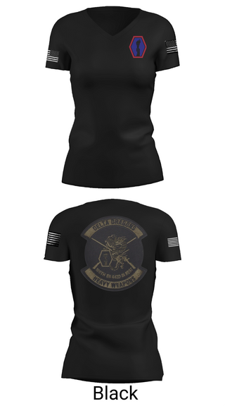 Womens Short Sleeve Vneck Shirt, 100th Battalion 442nd Infantry Delta dragons, Army, Teamtime, Team time, sublimation, custom sports apparel, team uniforms, spirit wear, spiritwear, sports uniforms, custom shirts, team store, custom team store, fundraiser sports, apparel fundraiser