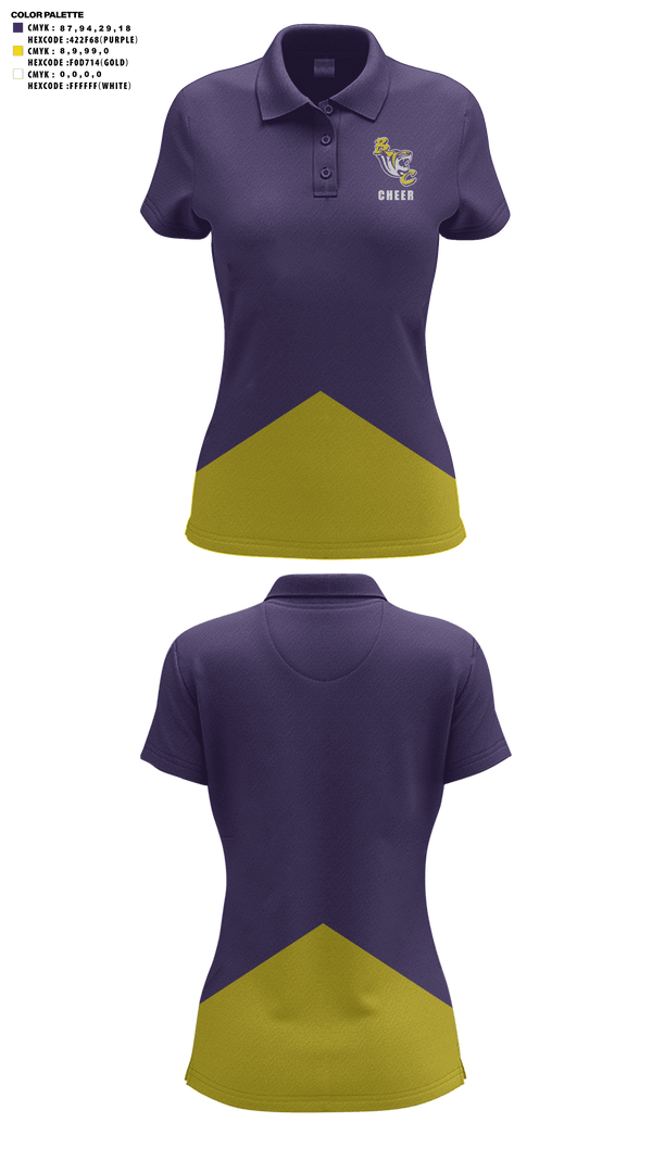 Womens Short Sleeve Performance Polo, Benedict College Cheer, Cheer, Teamtime, Team time, sublimation, custom sports apparel, team uniforms, spirit wear, spiritwear, sports uniforms, custom shirts, team store, custom team store, fundraiser sports, apparel fundraiser