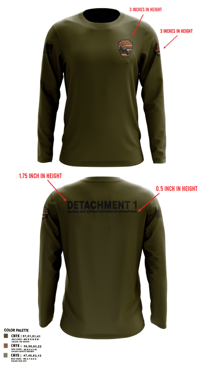 Detachment 1 27221981 Long Sleeve Performance Shirt 43