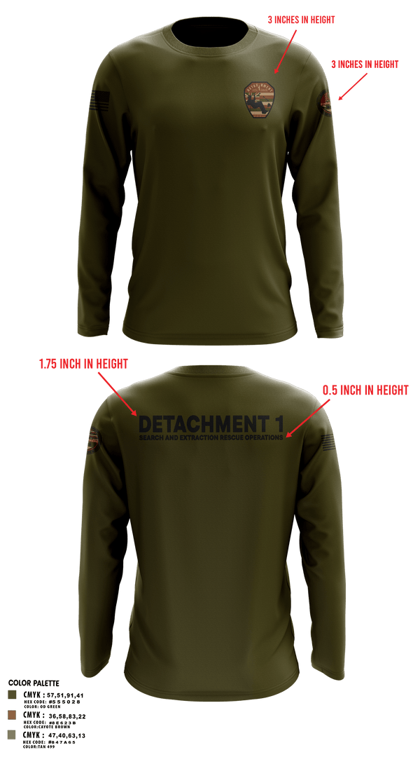 Long Sleeve Performance Shirt, Detachment 1, Air Force, Teamtime, Team time, sublimation, custom sports apparel, team uniforms, spirit wear, spiritwear, sports uniforms, custom shirts, team store, custom team store, fundraiser sports, apparel fundraiser