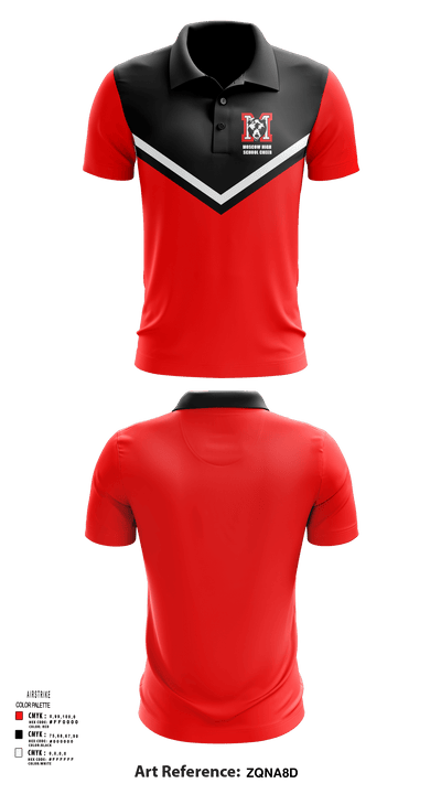 Moscow High School Cheer 68930214 Short Sleeve Performance Polo - 114