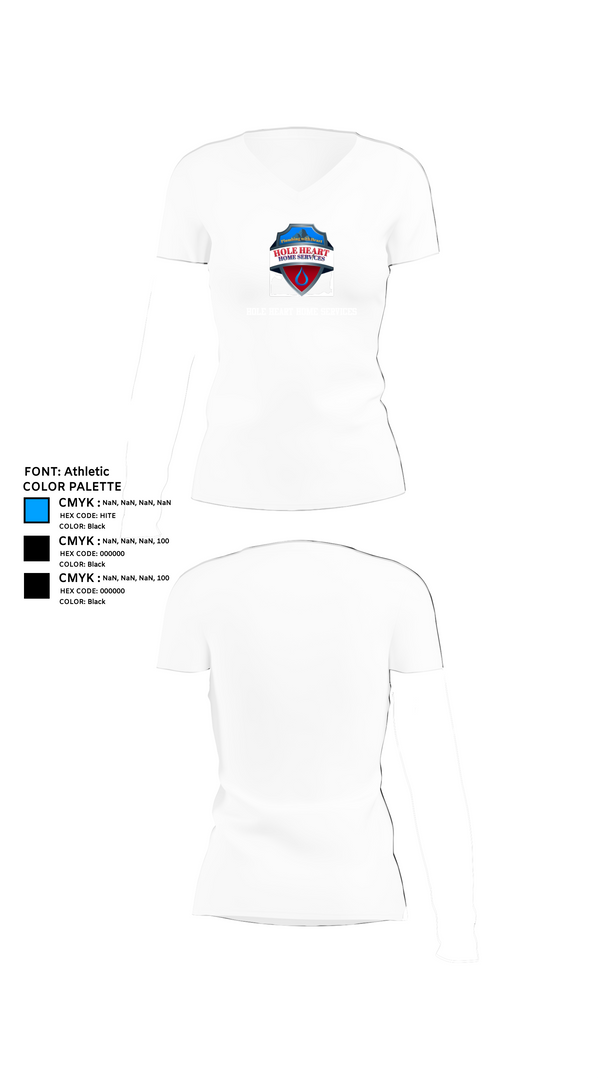 Womens Short Sleeve Vneck Shirt, Hole Heart Home Services, , Teamtime, Team time, sublimation, custom sports apparel, team uniforms, spirit wear, spiritwear, sports uniforms, custom shirts, team store, custom team store, fundraiser sports, apparel fundraiser