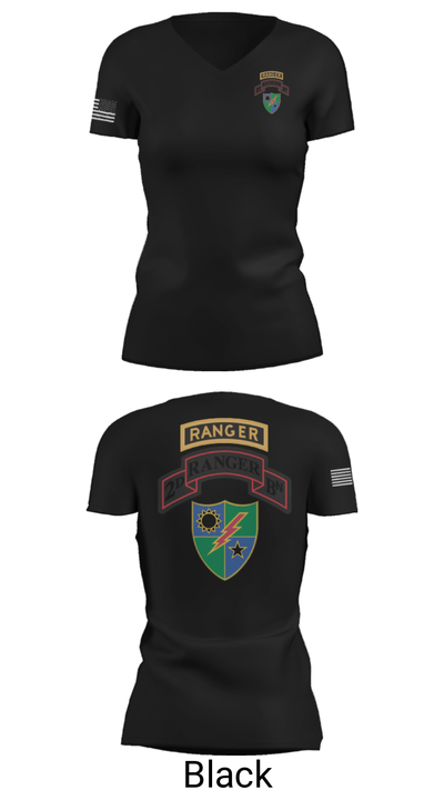 2nd Battalion 75th Ranger Regiment 36081201 Women's Short Sleeve V-neck Shirt - 28