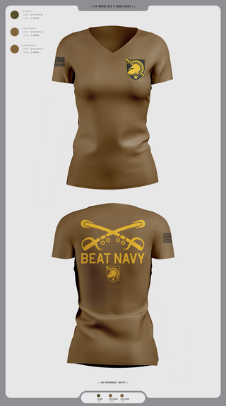 Womens Short Sleeve Vneck Shirt, HORNET BATTALION, Army, Teamtime, Team time, sublimation, custom sports apparel, team uniforms, spirit wear, spiritwear, sports uniforms, custom shirts, team store, custom team store, fundraiser sports, apparel fundraiser