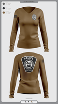 Hartford Police Department 37049516 Women's Long Sleeve V-neck Shirt -1 3