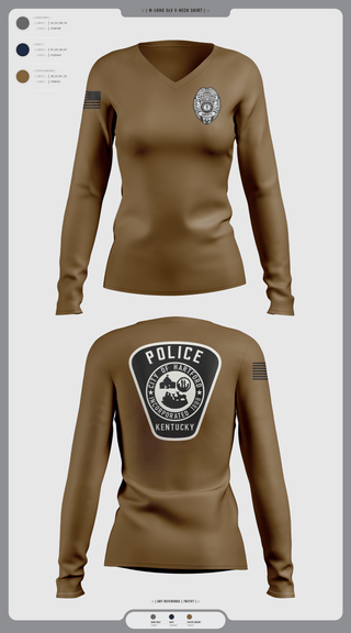 Womens Long Sleeve Vneck Shirt 1, Hartford Police Department, Police, Teamtime, Team time, sublimation, custom sports apparel, team uniforms, spirit wear, spiritwear, sports uniforms, custom shirts, team store, custom team store, fundraiser sports, apparel fundraiser