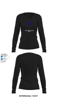Mount Calm High School Football 68201943 Women's Long Sleeve V-neck Shirt - 34