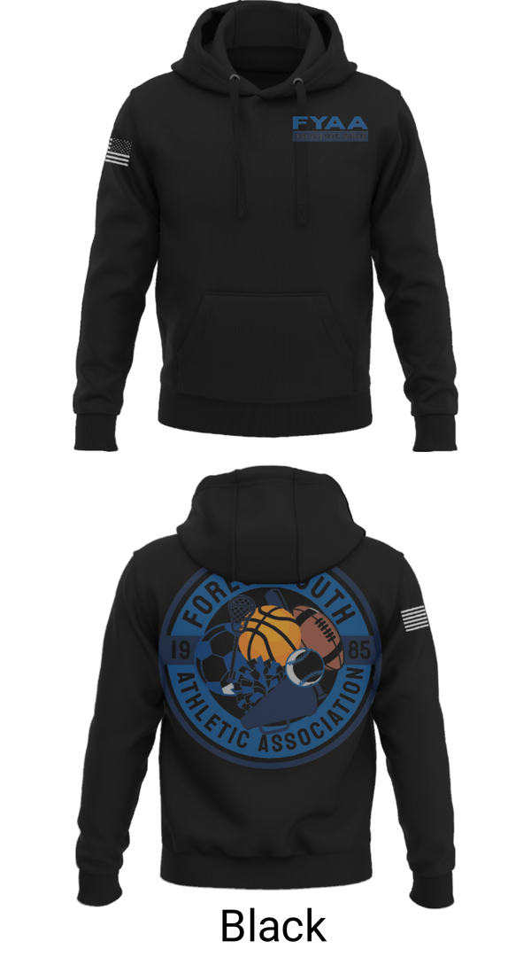 Hoodie, Forest Youth Athletic Association Football, Football, Teamtime, Team time, sublimation, custom sports apparel, team uniforms, spirit wear, spiritwear, sports uniforms, custom shirts, team store, custom team store, fundraiser sports, apparel fundraiser