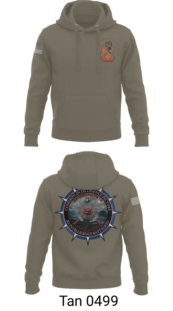 Hoodie, 3rd Intelligence Battalion, Marines, Teamtime, Team time, sublimation, custom sports apparel, team uniforms, spirit wear, spiritwear, sports uniforms, custom shirts, team store, custom team store, fundraiser sports, apparel fundraiser