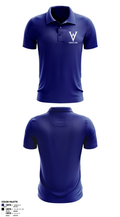 Winfield Youth Wrestling Club 41902136 Short Sleeve Performance Polo - 3