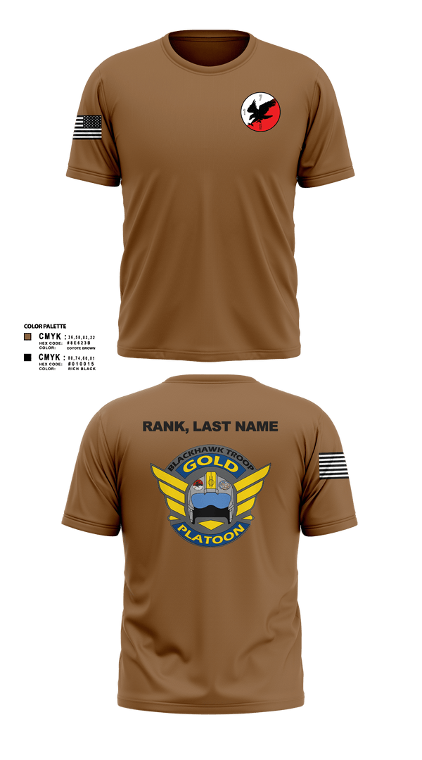 Short Sleeve Performance Shirt, Savage Platoon, 2-7 CAV1/7 CAV, Blackhawk Troop, Gold Platoon, Army, Teamtime, Team time, sublimation, custom sports apparel, team uniforms, spirit wear, spiritwear, sports uniforms, custom shirts, team store, custom team store, fundraiser sports, apparel fundraiser