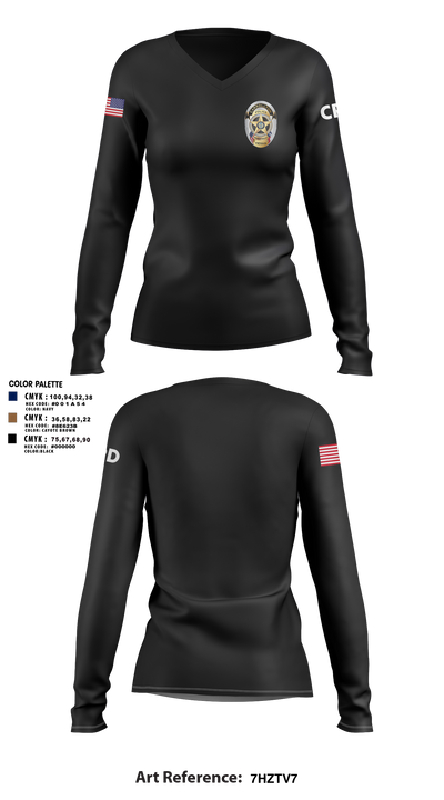 undefined Women's Long Sleeve V-neck Shirt - 6