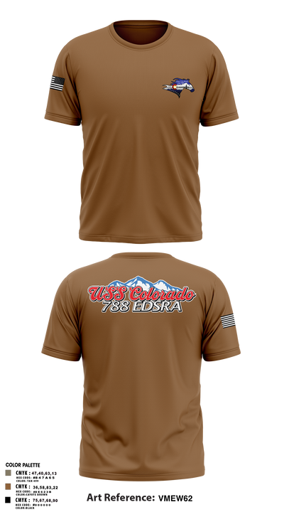 USS Colorado 62419768 Old School Cotton Feel Shirt - 8