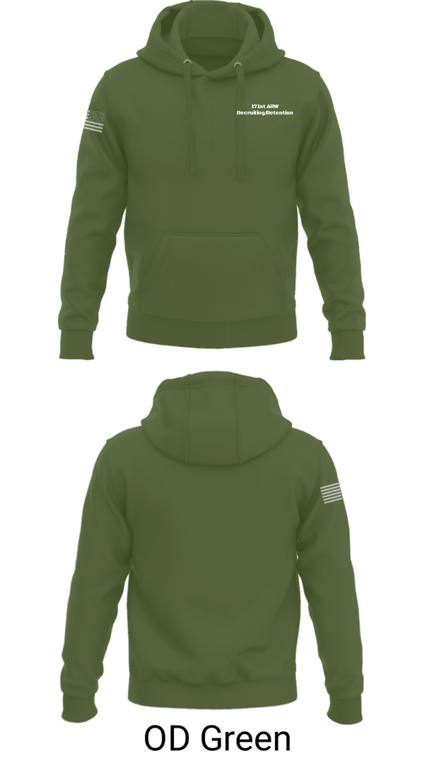 Hoodie, 171st ARW Recruiting/Retention, Air Force, Teamtime, Team time, sublimation, custom sports apparel, team uniforms, spirit wear, spiritwear, sports uniforms, custom shirts, team store, custom team store, fundraiser sports, apparel fundraiser