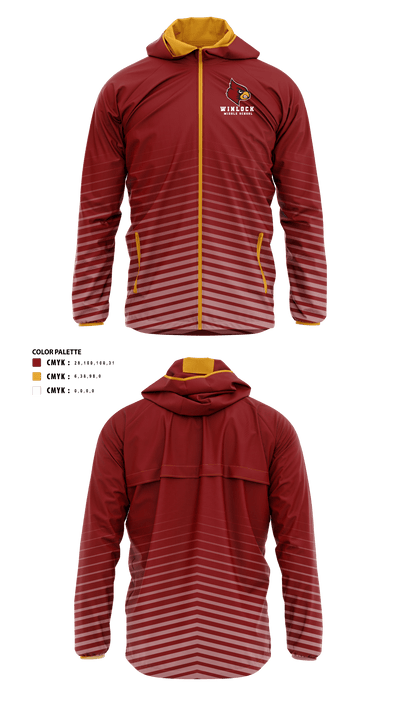 Winlock Middle School Cross Country 67642517 Windbreaker - 40