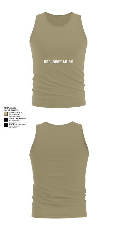 Tank Top, HHC, 389th MI BN, Army, Teamtime, Team time, sublimation, custom sports apparel, team uniforms, spirit wear, spiritwear, sports uniforms, custom shirts, team store, custom team store, fundraiser sports, apparel fundraiser