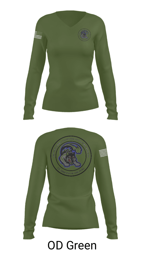 Womens Long Sleeve Vneck Shirt, 1184th DDSB, Army, Teamtime, Team time, sublimation, custom sports apparel, team uniforms, spirit wear, spiritwear, sports uniforms, custom shirts, team store, custom team store, fundraiser sports, apparel fundraiser