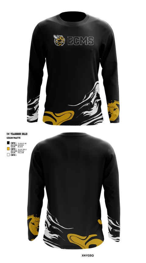 Long Sleeve Performance Shirt, Elizabeth City Middle School Football, Football, Teamtime, Team time, sublimation, custom sports apparel, team uniforms, spirit wear, spiritwear, sports uniforms, custom shirts, team store, custom team store, fundraiser sports, apparel fundraiser