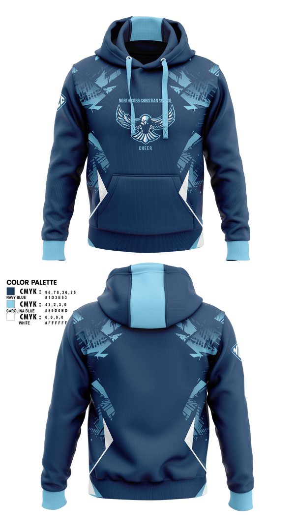 Hoodie, North Cobb Christian School Cheer, Cheer, Teamtime, Team time, sublimation, custom sports apparel, team uniforms, spirit wear, spiritwear, sports uniforms, custom shirts, team store, custom team store, fundraiser sports, apparel fundraiser