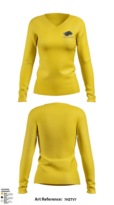 Manila Middle School Volleyball 11033273 Women's Long Sleeve V-neck Shirt - 8