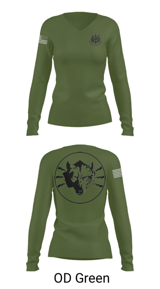 Women's Long Sleeve Vneck Shirt, Wolves, Bravo, 305th MI, Army, Teamtime, Team time, sublimation, custom sports apparel, team uniforms, spirit wear, spiritwear, sports uniforms, custom shirts, team store, custom team store, fundraiser sports, apparel fundraiser