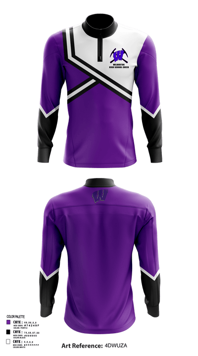 Wilburton High School Cheer 22994282 Quarter Zip Jacket - 111