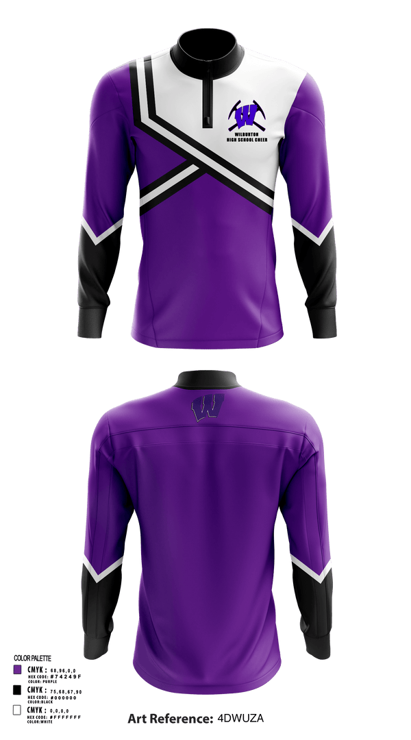 Quarter Zip Jacket, Wilburton High School Cheer, Cheer, Teamtime, Team time, sublimation, custom sports apparel, team uniforms, spirit wear, spiritwear, sports uniforms, custom shirts, team store, custom team store, fundraiser sports, apparel fundraiser