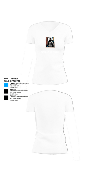 Castillo oil change 89672213 Women's Short Sleeve V-neck Shirt - 18