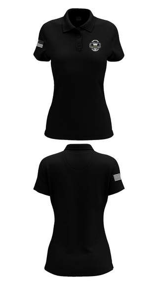 Womens Short Sleeve Performance Polo, Echo company 2nd battalion 258th infantry regiment, Army, Teamtime, Team time, sublimation, custom sports apparel, team uniforms, spirit wear, spiritwear, sports uniforms, custom shirts, team store, custom team store, fundraiser sports, apparel fundraiser