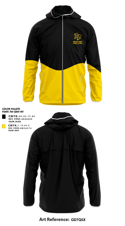 Brown Deer High School 85549298 Windbreaker - 1