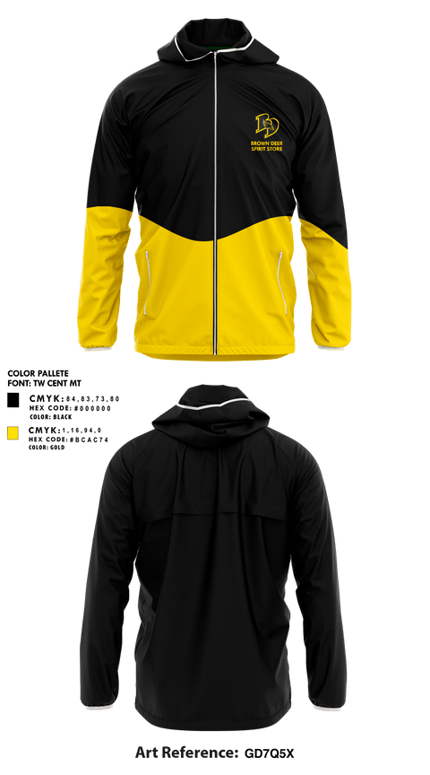 Windbreaker, Brown Deer High School, Spirit Store, Teamtime, Team time, sublimation, custom sports apparel, team uniforms, spirit wear, spiritwear, sports uniforms, custom shirts, team store, custom team store, fundraiser sports, apparel fundraiser