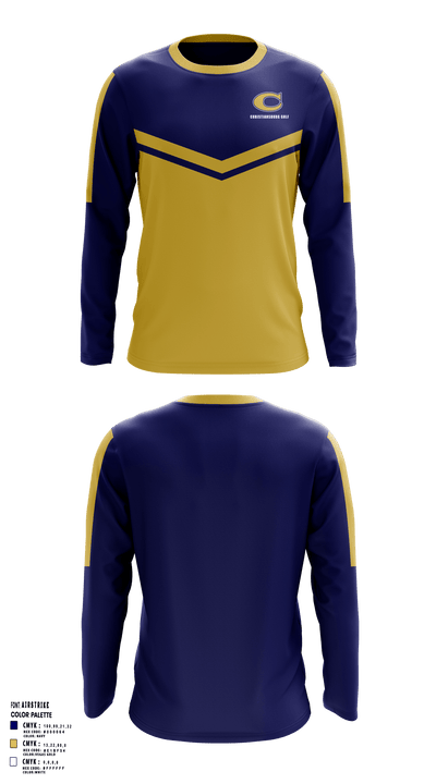 Christiansburg High School Golf Team 75319737 Long Sleeve Performance Shirt - 1