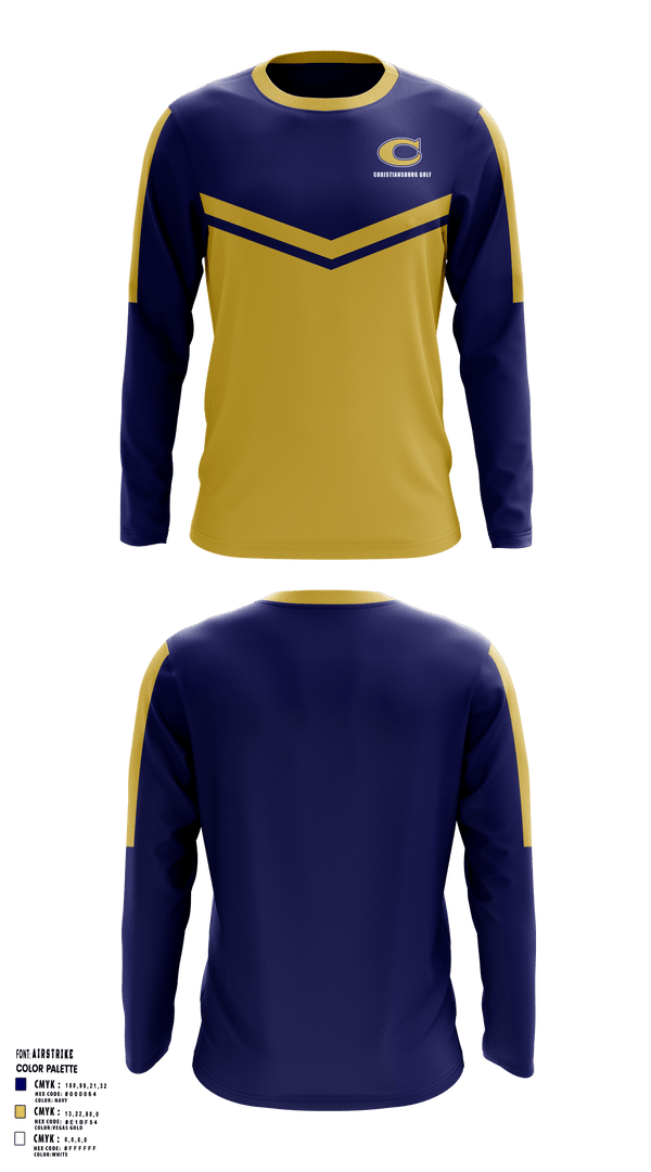 Long Sleeve Performance Shirt, Christiansburg High School Golf, Golf, Teamtime, Team time, sublimation, custom sports apparel, team uniforms, spirit wear, spiritwear, sports uniforms, custom shirts, team store, custom team store, fundraiser sports, apparel fundraiser