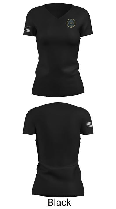 CCPD PBA 68821027 Women's Short Sleeve V-neck Shirt - 27