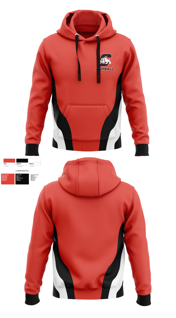 Hoodie, Central High School Football, Football, Teamtime, Team time, sublimation, custom sports apparel, team uniforms, spirit wear, spiritwear, sports uniforms, custom shirts, team store, custom team store, fundraiser sports, apparel fundraiser