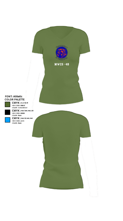 MWCS -48 31061613 Women's Short Sleeve V-neck Shirt - 44