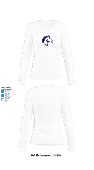 Womens Long Sleeve Vneck Shirt, Mustangs Volleyball, Men's Volleyball, Teamtime, Team time, sublimation, custom sports apparel, team uniforms, spirit wear, spiritwear, sports uniforms, custom shirts, team store, custom team store, fundraiser sports, apparel fundraiser