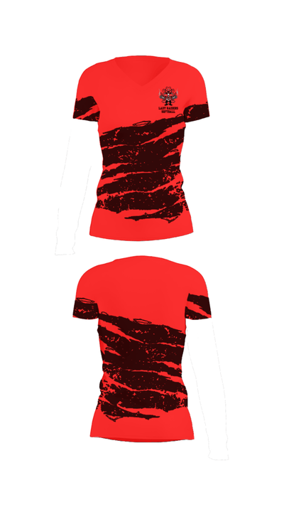 North Garland High School Softball 57231648 Women's Short Sleeve V-neck Shirt - 23