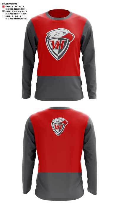 Van Horn High School Cheer 17868436 Long Sleeve Performance Shirt - 41