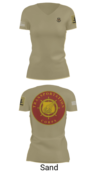 189th Transportation Company 46520683 Women's Short Sleeve V-neck Shirt - 45