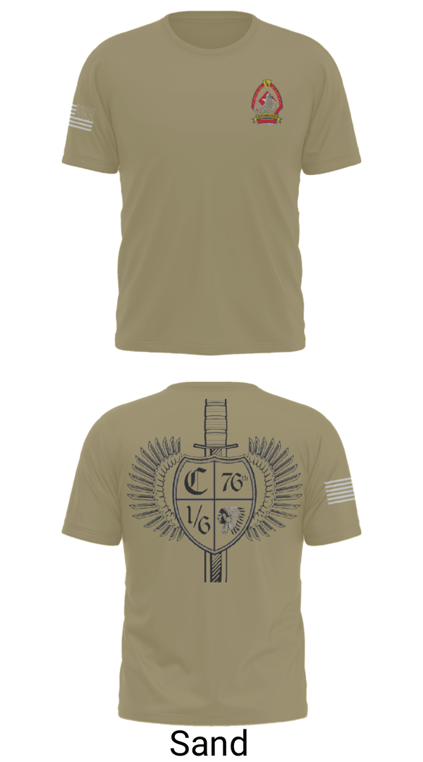 Old School Cotton Feel Shirt, 1/6 Charlie company, , Teamtime, Team time, sublimation, custom sports apparel, team uniforms, spirit wear, spiritwear, sports uniforms, custom shirts, team store, custom team store, fundraiser sports, apparel fundraiser