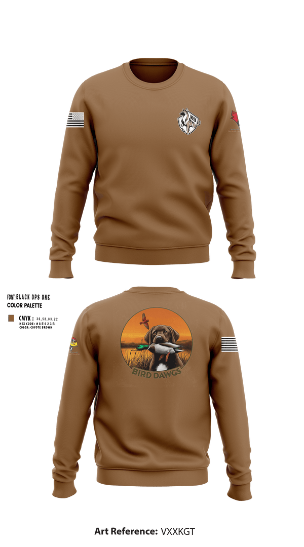 Crew Neck Sweatshirt, Bird dawgs, Army, Teamtime, Team time, sublimation, custom sports apparel, team uniforms, spirit wear, spiritwear, sports uniforms, custom shirts, team store, custom team store, fundraiser sports, apparel fundraiser