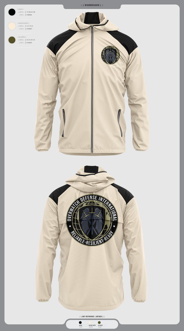 Windbreaker, Overwatch Defense International, , Teamtime, Team time, sublimation, custom sports apparel, team uniforms, spirit wear, spiritwear, sports uniforms, custom shirts, team store, custom team store, fundraiser sports, apparel fundraiser