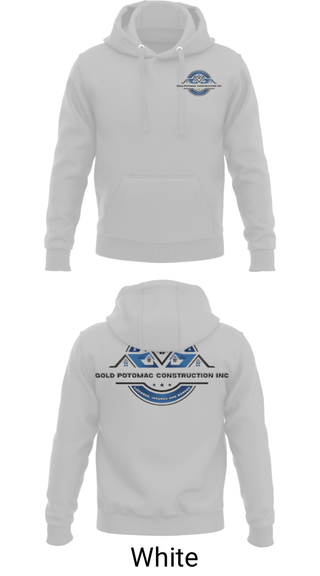 Hoodie, Gold Potomac construction inc, Golf, Teamtime, Team time, sublimation, custom sports apparel, team uniforms, spirit wear, spiritwear, sports uniforms, custom shirts, team store, custom team store, fundraiser sports, apparel fundraiser