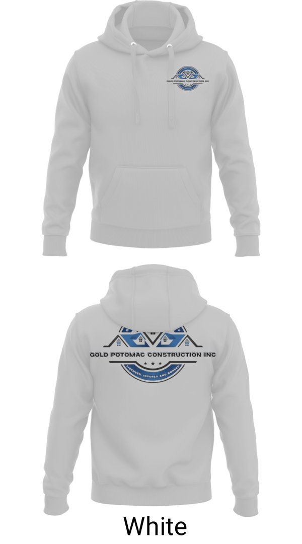 Hoodie, Gold Potomac construction inc, Golf, Teamtime, Team time, sublimation, custom sports apparel, team uniforms, spirit wear, spiritwear, sports uniforms, custom shirts, team store, custom team store, fundraiser sports, apparel fundraiser