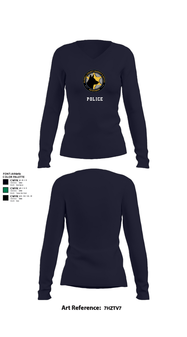 Women's Long Sleeve Vneck Shirt, K9 Dex, , Teamtime, Team time, sublimation, custom sports apparel, team uniforms, spirit wear, spiritwear, sports uniforms, custom shirts, team store, custom team store, fundraiser sports, apparel fundraiser