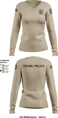 Eastern Shawnee Tribal Police 67427450 Women's Long Sleeve V-neck Shirt - 10