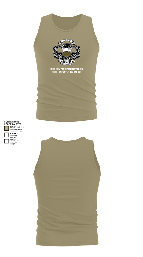 Tank Top, Echo company 2nd battalion 258th infantry regiment, Army, Teamtime, Team time, sublimation, custom sports apparel, team uniforms, spirit wear, spiritwear, sports uniforms, custom shirts, team store, custom team store, fundraiser sports, apparel fundraiser