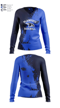 Plainview Little League 37284213 Women's Long Sleeve V-neck Shirt - 1