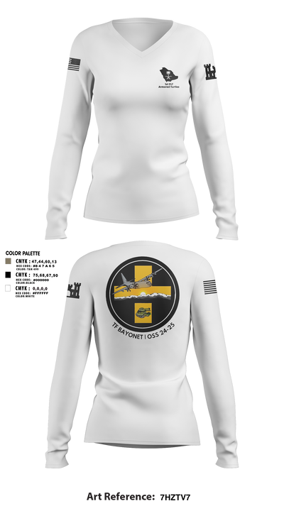B Co 766 EN BeB 1st Platoon Armored Turtles Women's Long Sleeve V-neck Shirt - 5